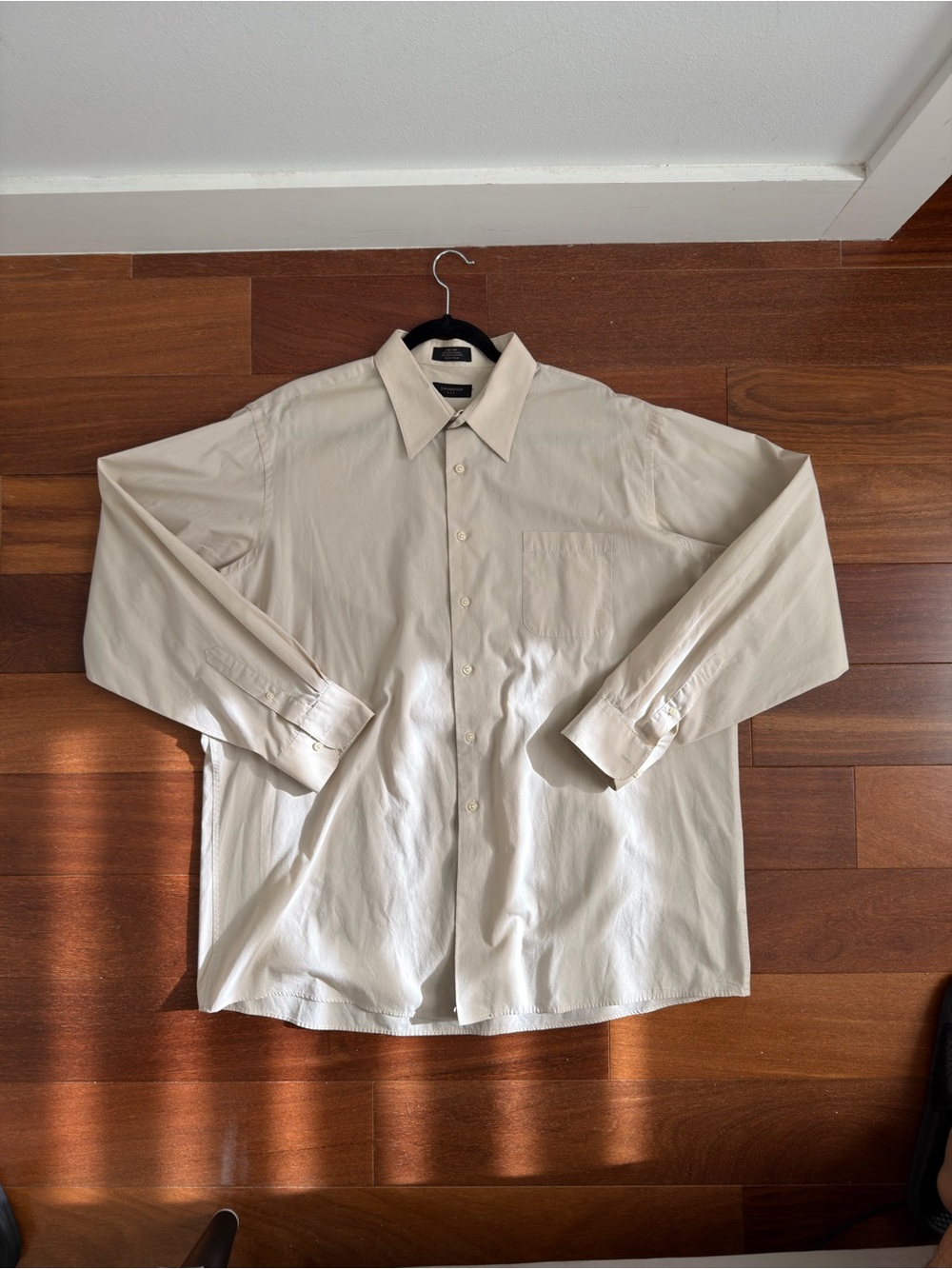 Covington Men's Light Beige Dress Shirt - Button Front